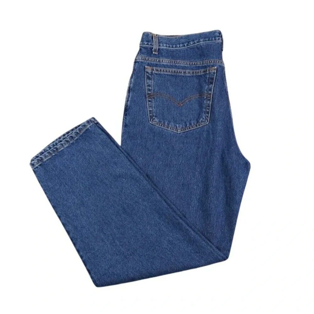 VTG Levis 540 Jeans‎ Men 40x30 Blue (37x30) Orange Tab Black Bat Wing Y2K Biker